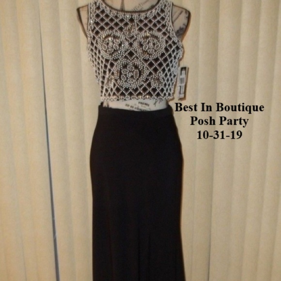 Xscape Dresses & Skirts - NWT XSCAPE BLACK 2 PIECE PROM/FORMAL GOWN SIZE 0